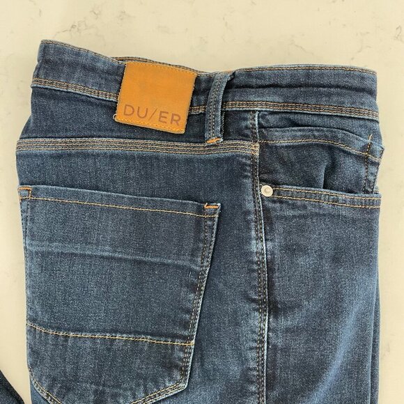 DU/ER Slim Fit MFLS3002 Performance Technical Denim Jeans Heritage Blue 31x34 - Picture 6 of 16
